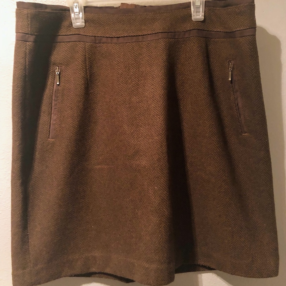 Bob Timberlake Wool Skirt Brown Size 12